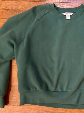 Athleta Green Boxy Sweatshirt Relaxed Fit Size Medium